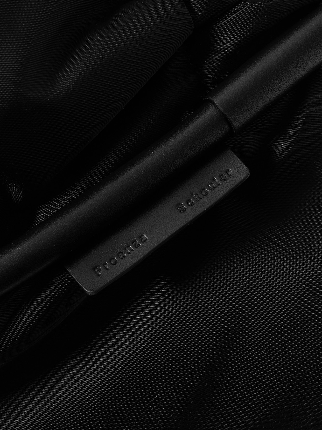 PROENZA SCHOULER LARGE RUCHED LEATHER-TRIMMED NYLON TOTE