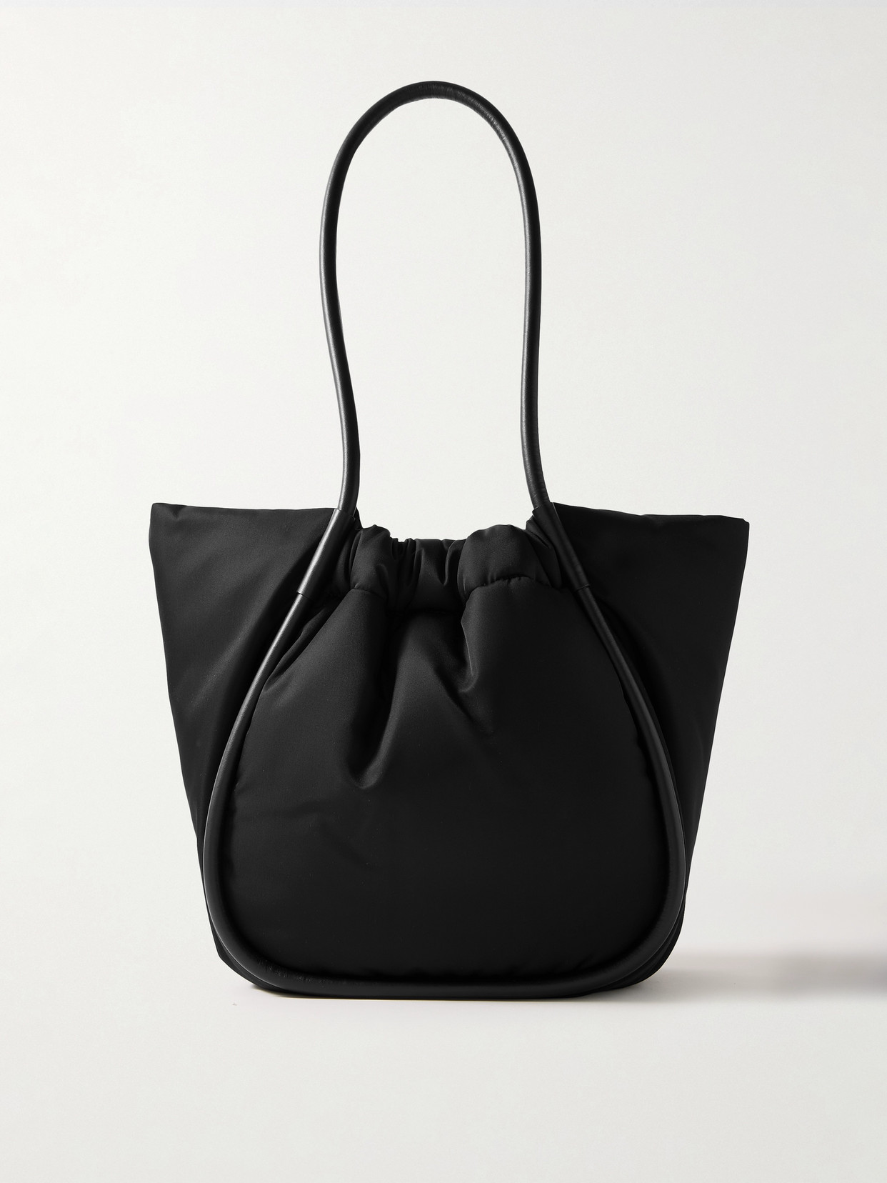 PROENZA SCHOULER LARGE RUCHED LEATHER-TRIMMED NYLON TOTE