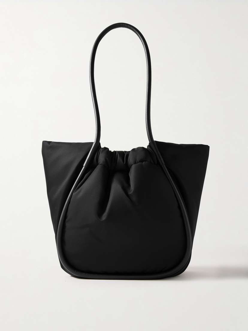 Proenza Schouler Large Ruched Leather-trimmed Nylon Tote