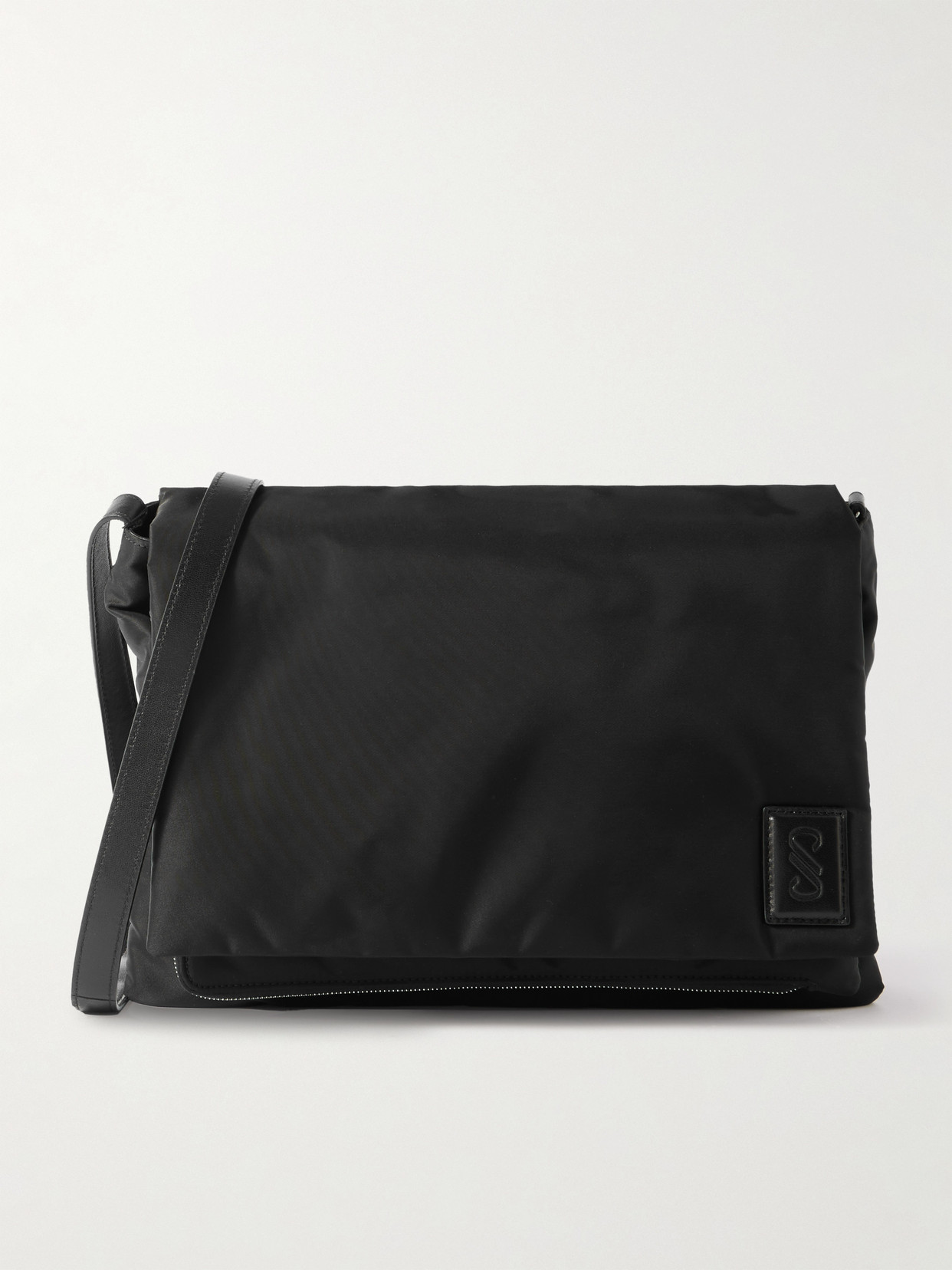 Proenza Schouler City Padded Leather-trimmed Shell Shoulder Bag In Black
