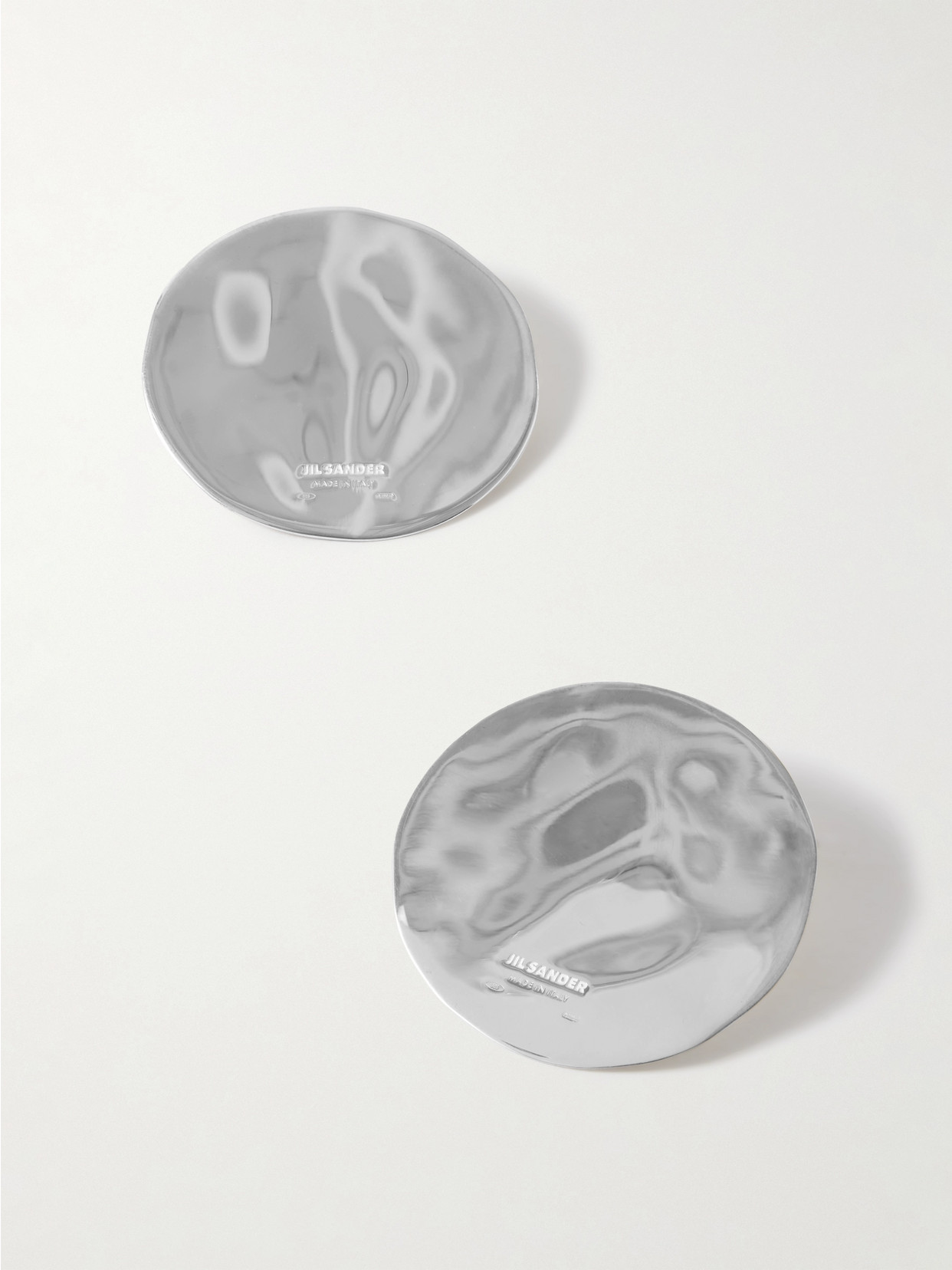 Jil Sander Silver-tone Earrings In Metallic