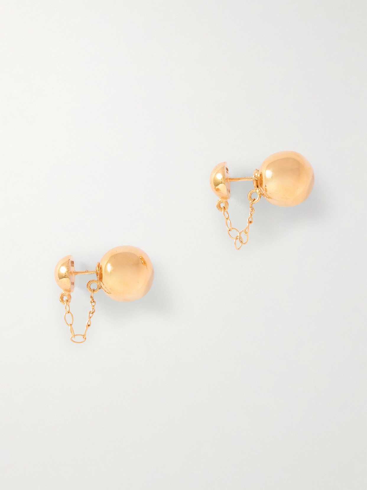 Jil Sander Sphere Gold-tone Earrings