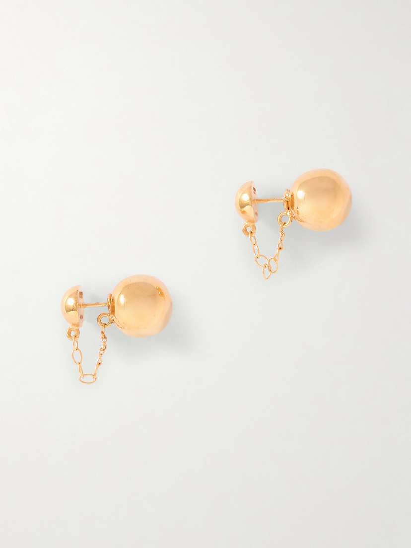 Jil Sander Sphere Gold-tone Earrings
