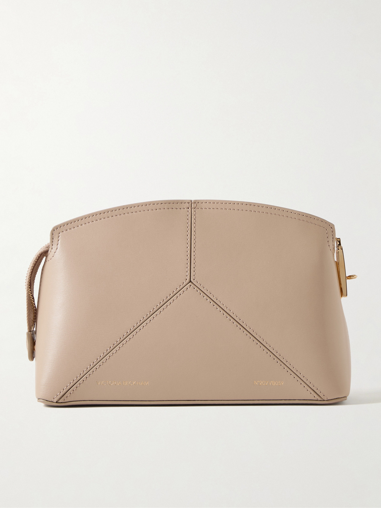 Victoria Beckham Womens Taupe Small Leather Clutch In Brown