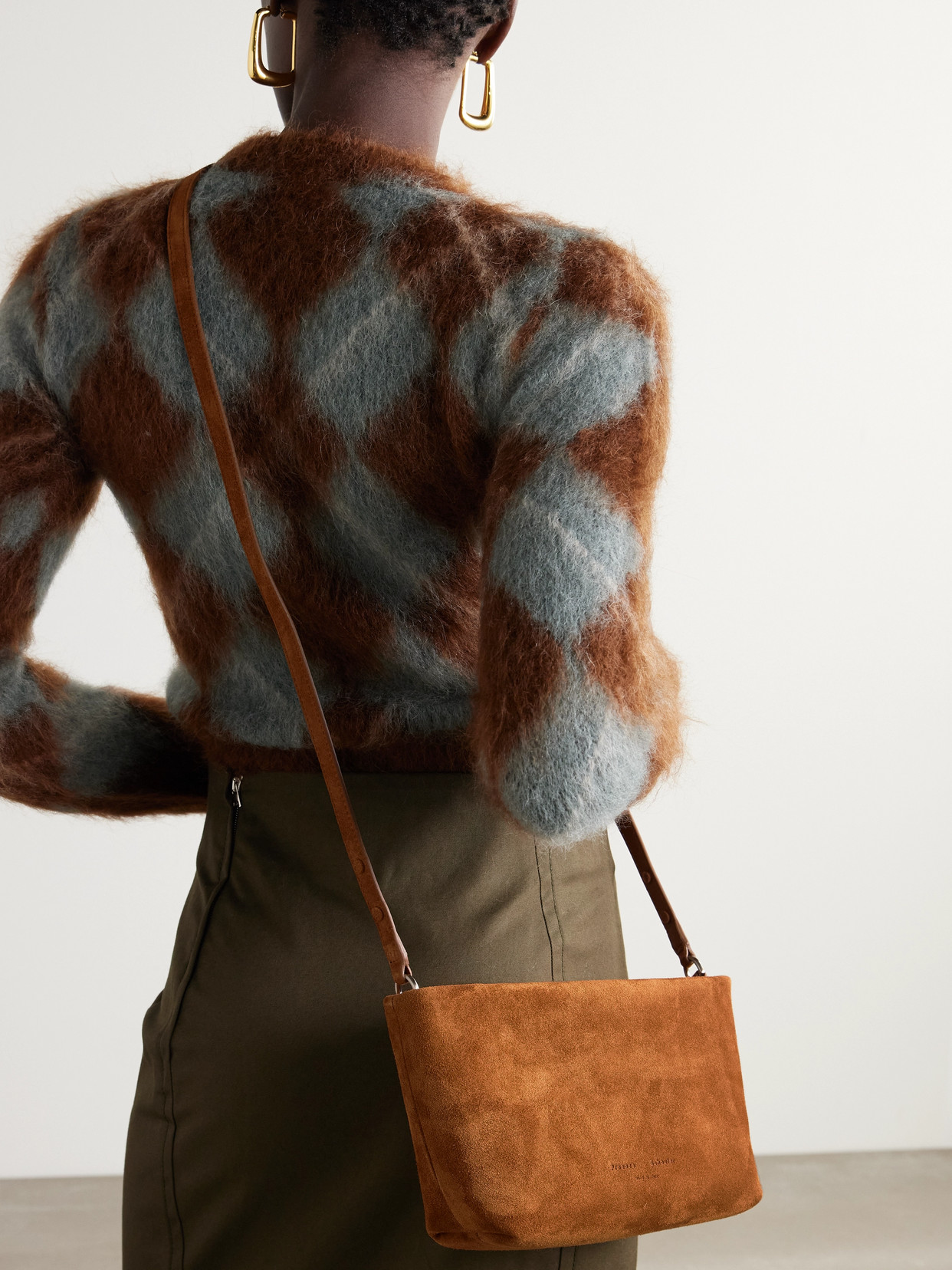 Shop Proenza Schouler Bond Suede Shoulder Bag In Brown