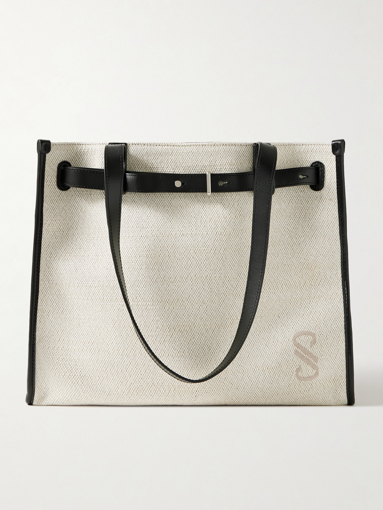 Proenza Schouler Belted Canvas Tote Bag In Off-white
