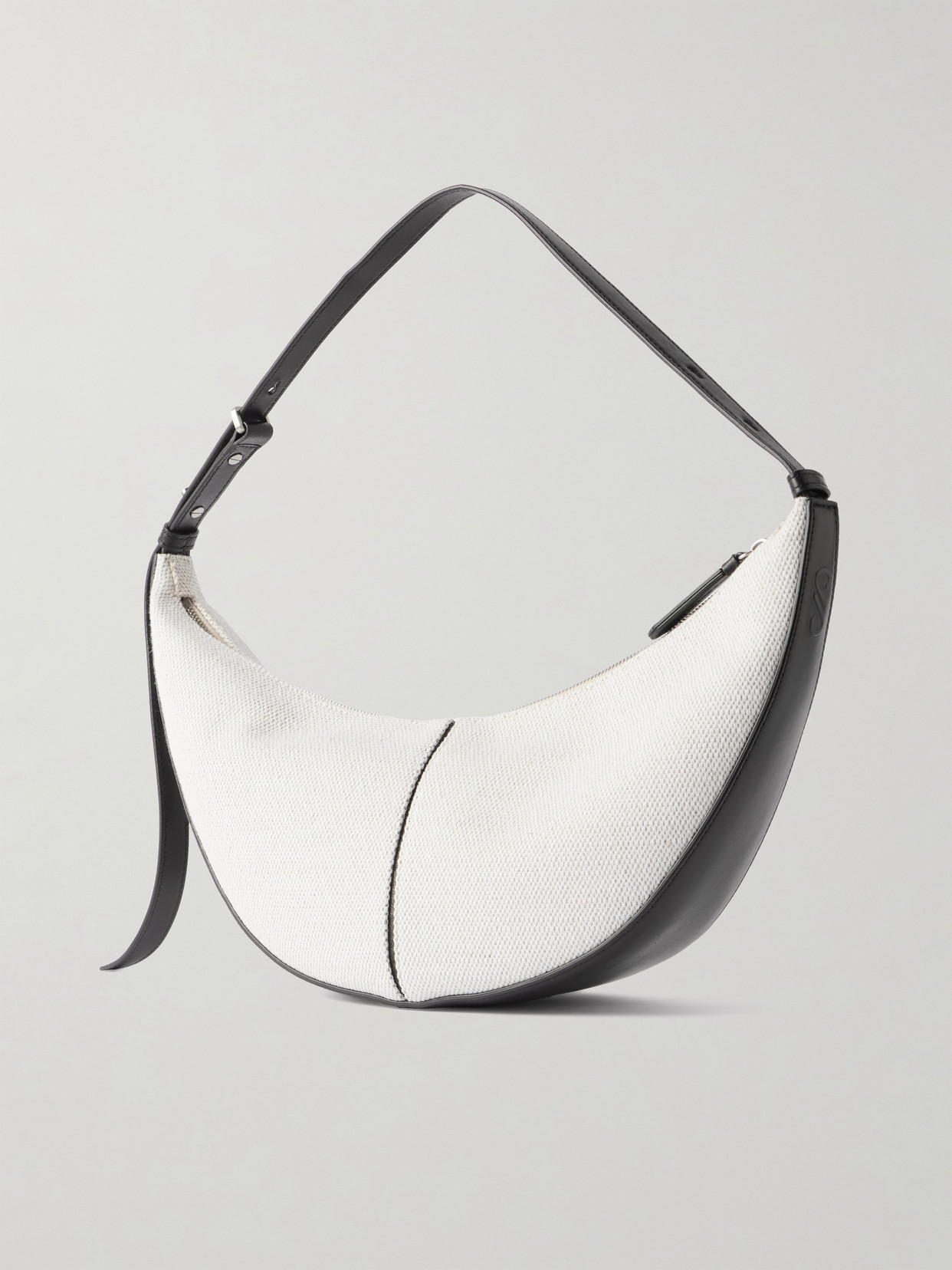 Proenza Schouler Slide Zip Canvas Shoulder Bag In Off-white