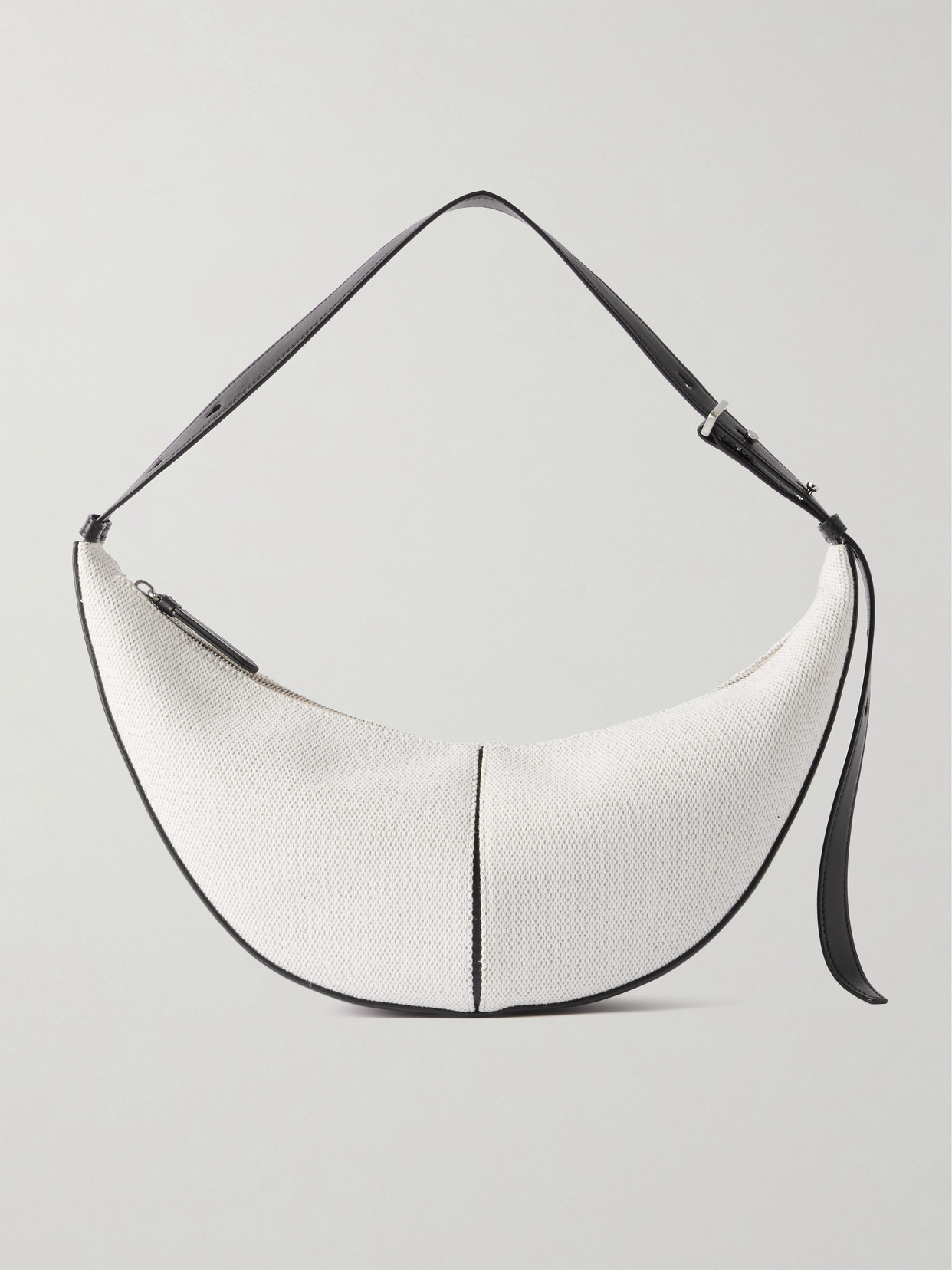 PROENZA SCHOULER SLIDE LEATHER AND CANVAS SHOULDER BAG