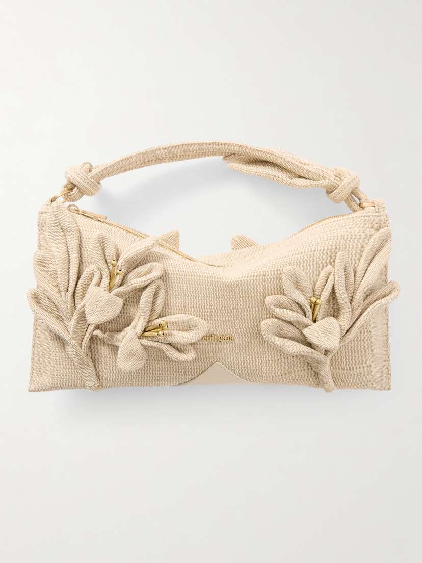 Cult Gaia Hera Mini Embellished Cotton-canvas Shoulder Bag