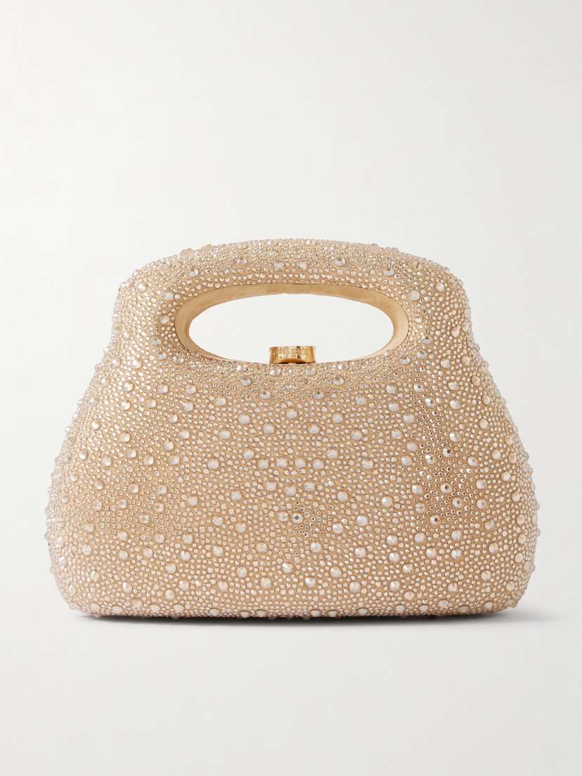 Cult Gaia Mimi Crystal-embellished Leather Tote