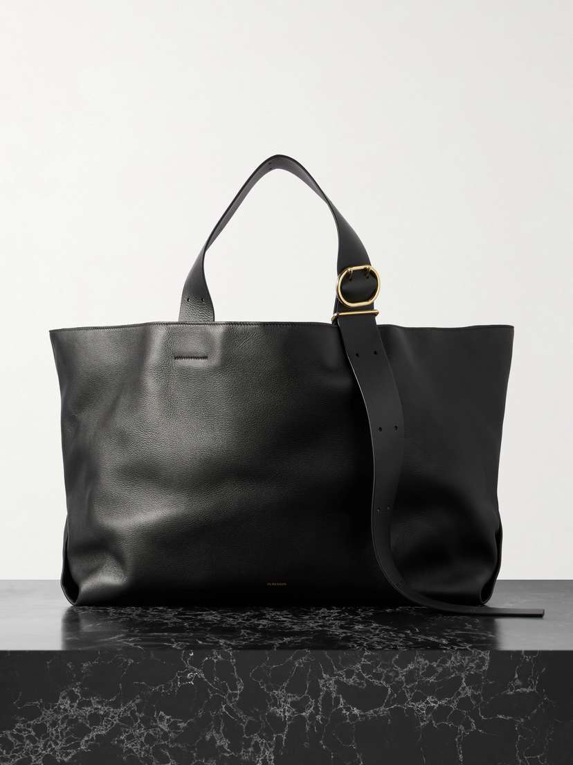 Jil Sander Folded E/w Buckled Leather Tote