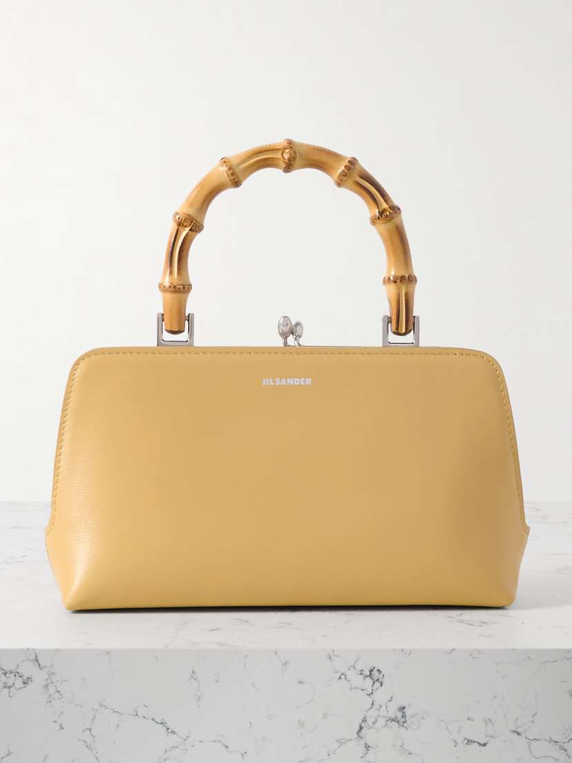Jil Sander Mini Bamboo Leather Tote