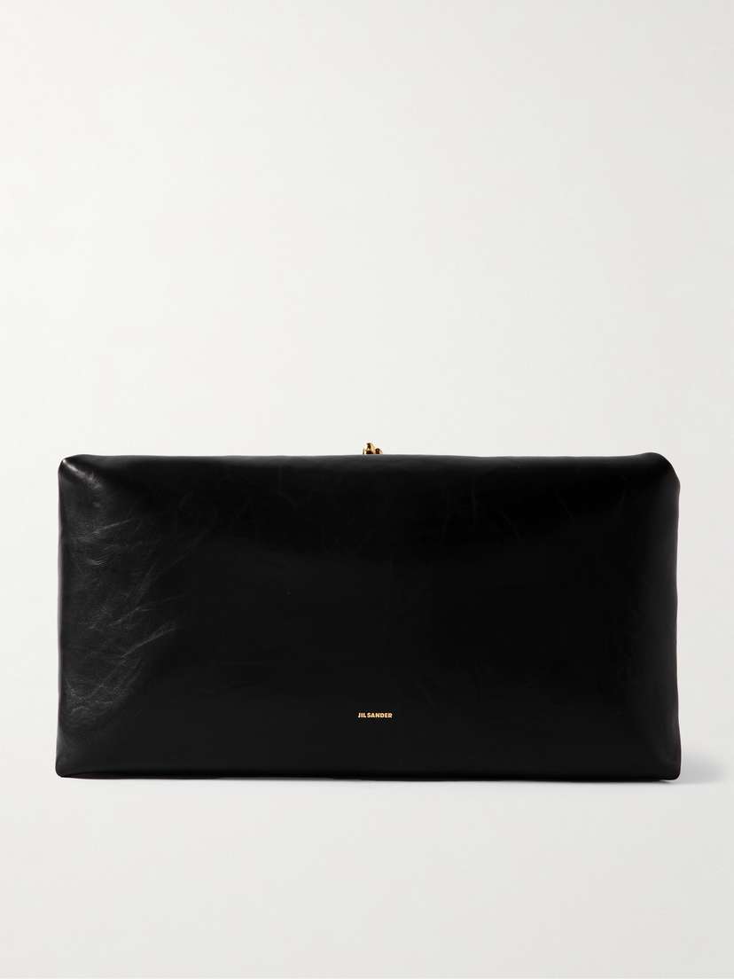 Jil Sander Goji Textured-leather Clutch