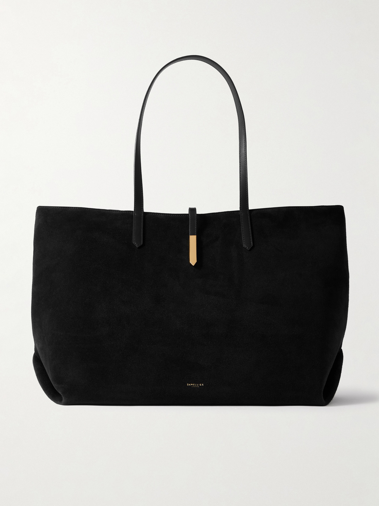 DeMellier - Tokyo Large Leather-trimmed Suede Tote Bag - Black