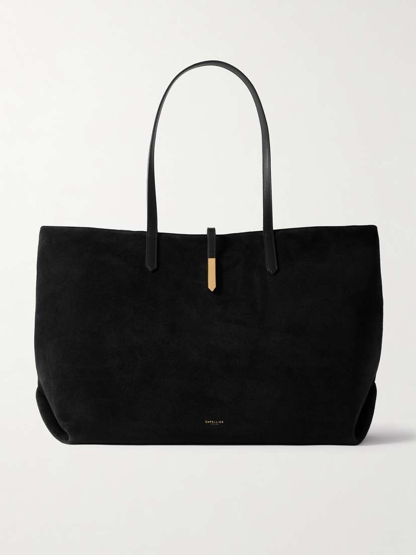 DeMellier Tokyo Large Leather-trimmed Suede Tote Bag