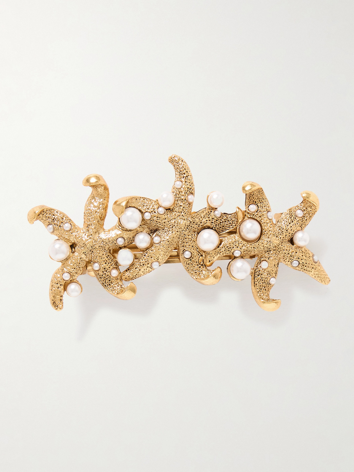 Jennifer Behr - Thalassa Gold-tone Faux Pearl Hair Clip - One size