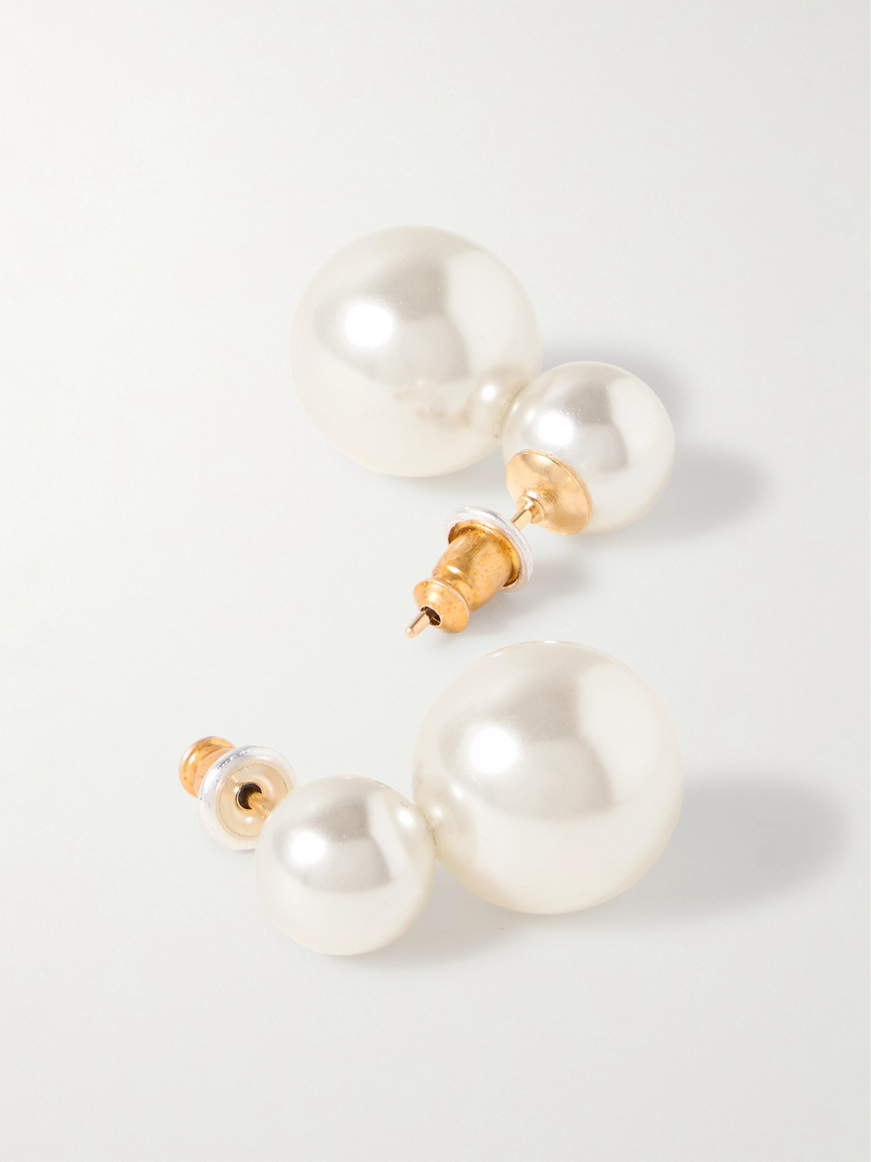 Jennifer Behr Iris Gold-tone Faux Pearl Earrings In Ivory