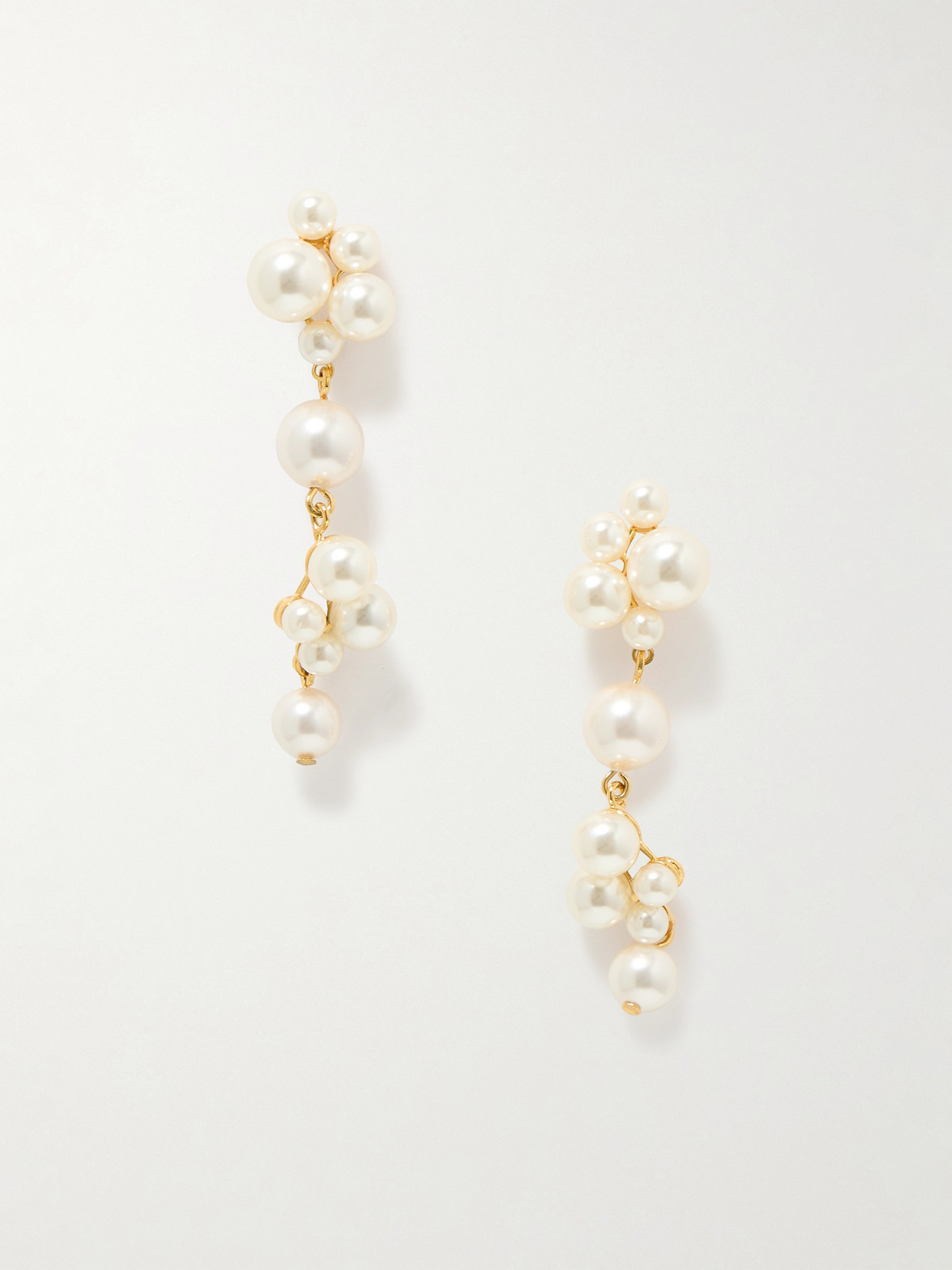 Jennifer Behr - Pernilla Gold-plated Faux Pearl Earrings - Ivory