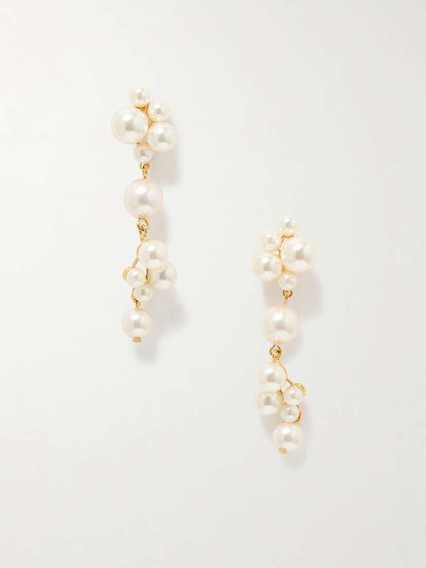 Jennifer Behr Pernilla Gold-plated Faux Pearl Earrings