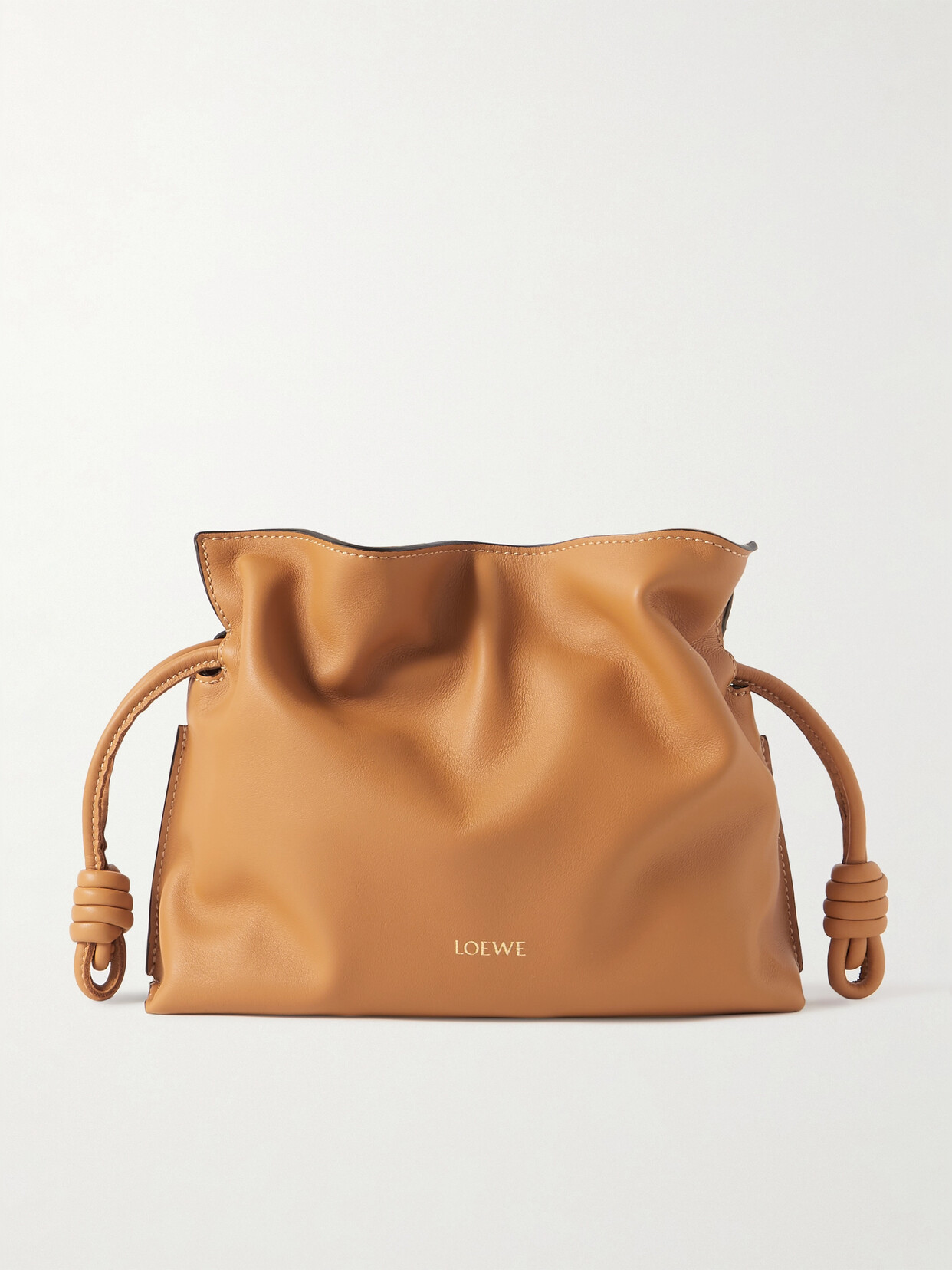 Loewe Flamenco Mini Leather Clutch In Brown