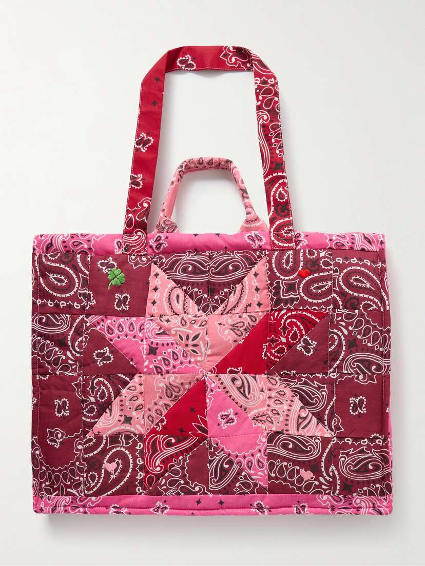 CALL IT BY YOUR NAME Maxi Cabas Reversible Patchwork Paisley-print Cotton-poplin Tote