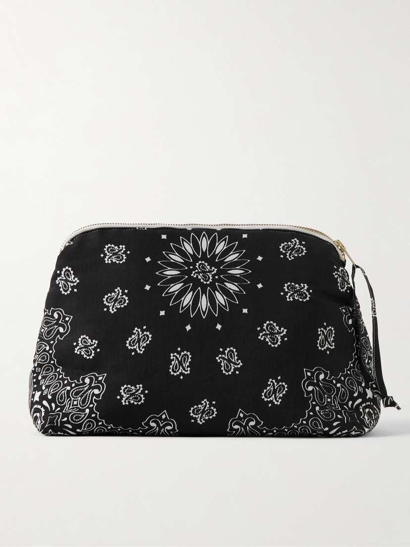CALL IT BY YOUR NAME Large Padded Paisley-print Cotton Cosmetics Case