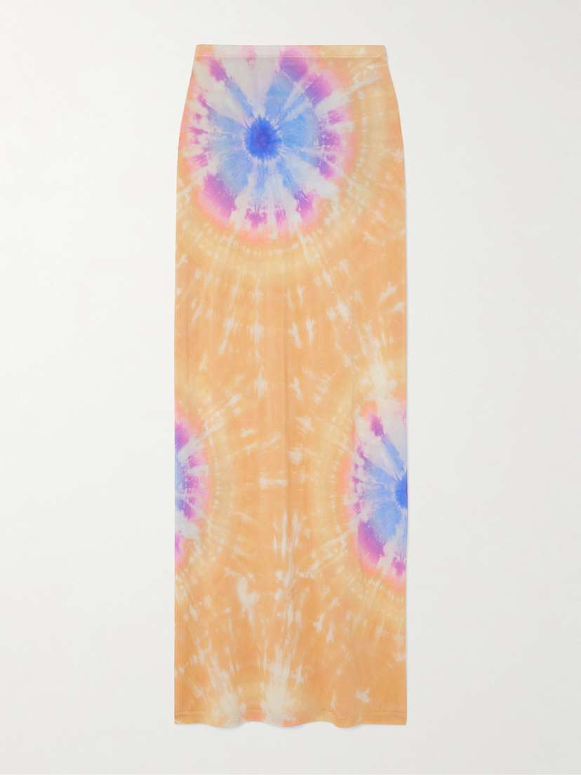 Rabanne Second Skin Tie-dyed Stretch-jersey Maxi Skirt