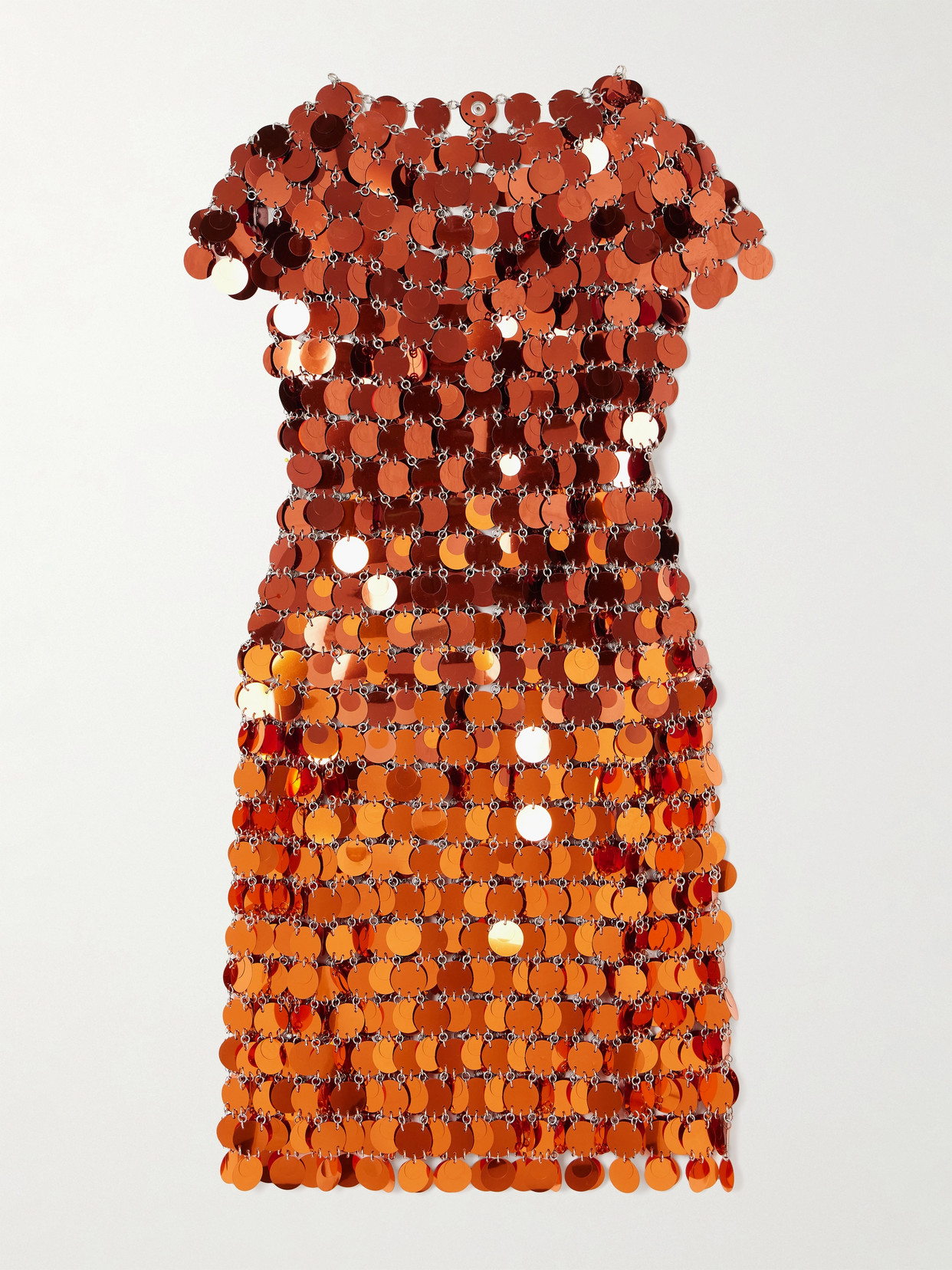 Rabanne - Assemblage Sequined Chainmail Mini Dress - Gold