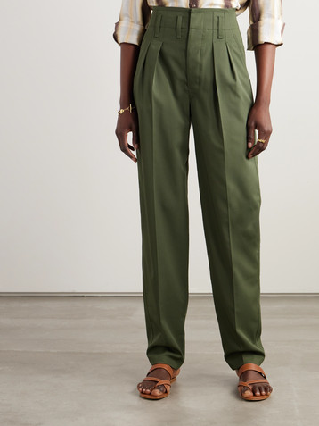 Lemaire Pleated wool tapered pants