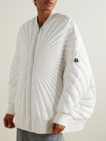 Rick Owens + Moncler Radiance Peter oversized appliquéd quilted shell down jacket