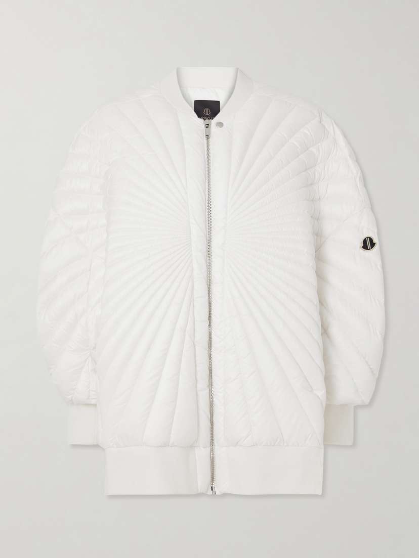 Rick Owens + Moncler Radiance Peter Oversized Appliquéd Quilted Shell Down Jacket