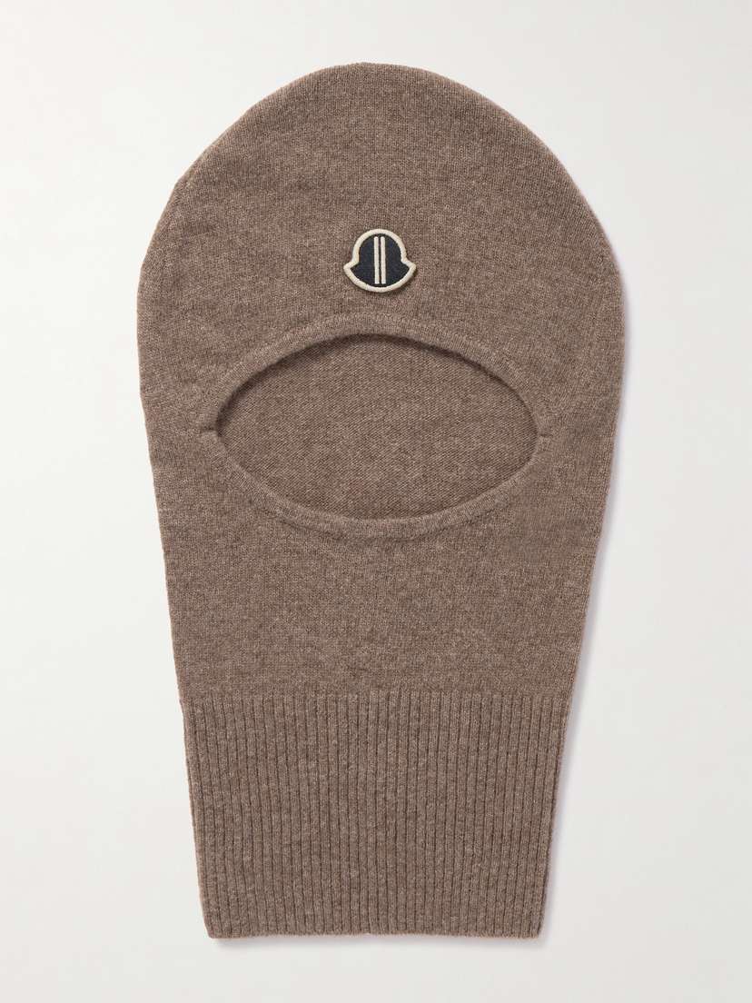 Rick Owens + Moncler Appliquéd Wool And Cashmere-blend Balaclava