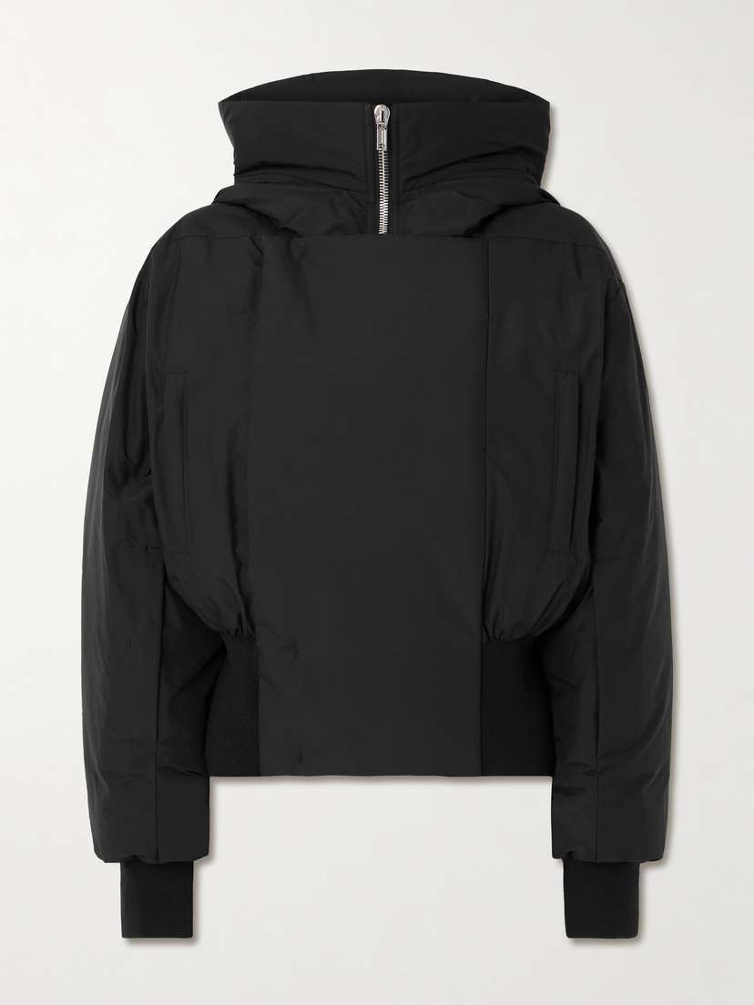 Rick Owens + Moncler Alice Hooded Appliquéd Cotton-blend Down Jacket