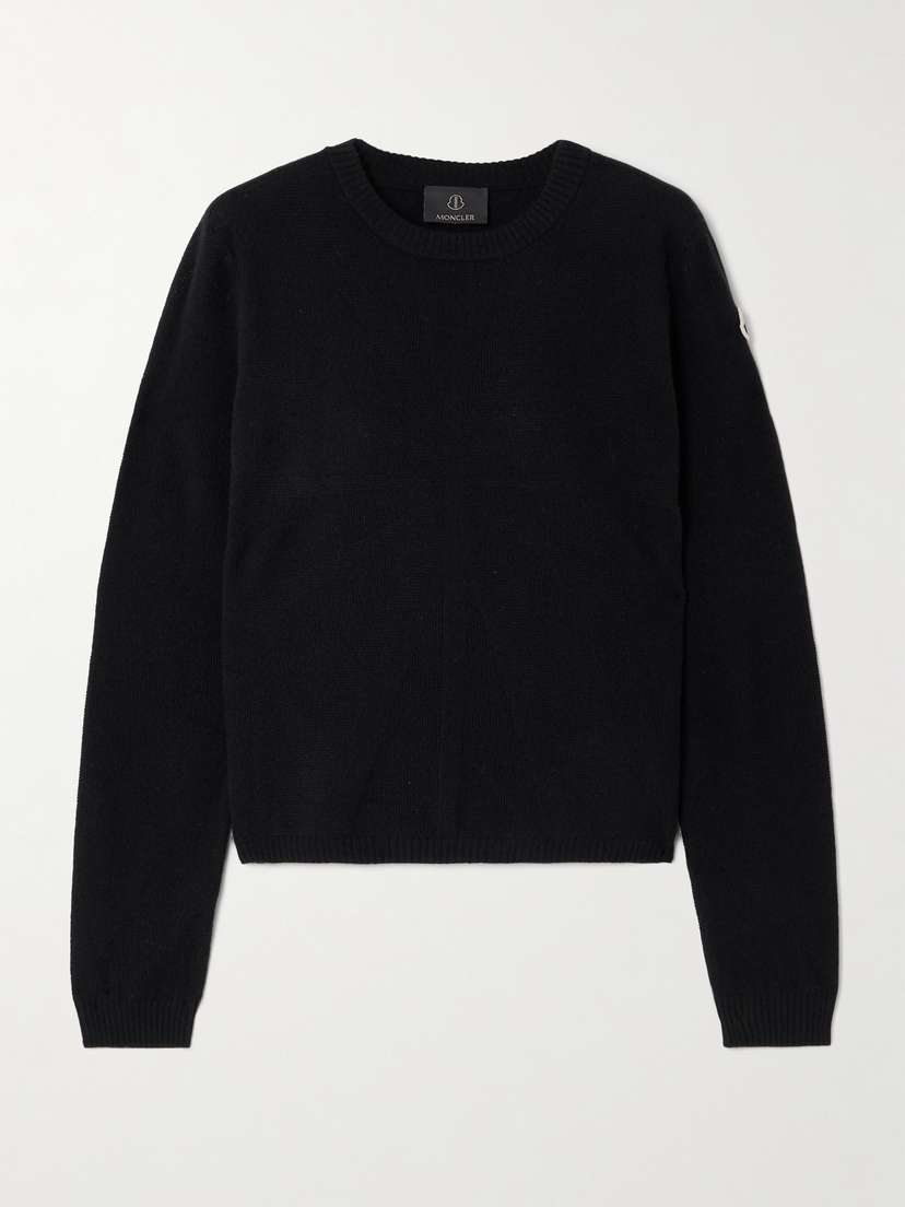 Rick Owens + Moncler Biker Wool And Cashmere-blend Jacquard Sweater