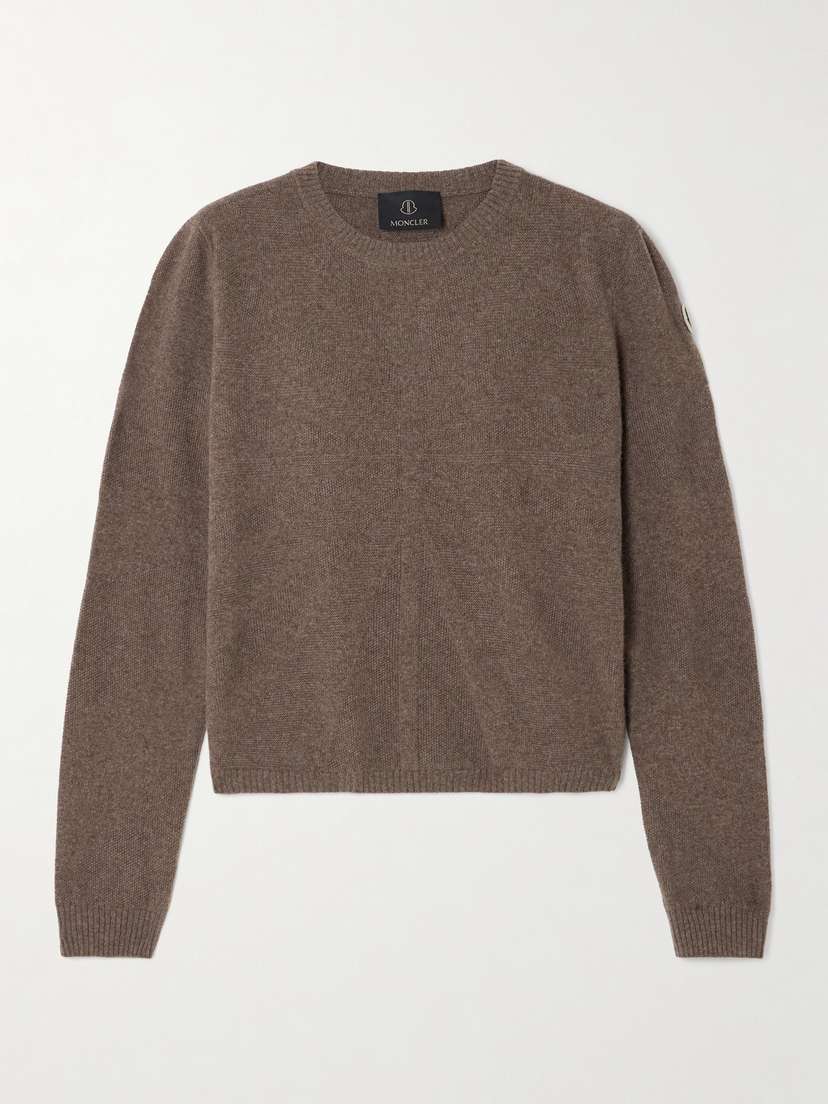 Rick Owens + Moncler Biker Jacquard-knit Wool And Cashmere-blend Sweater