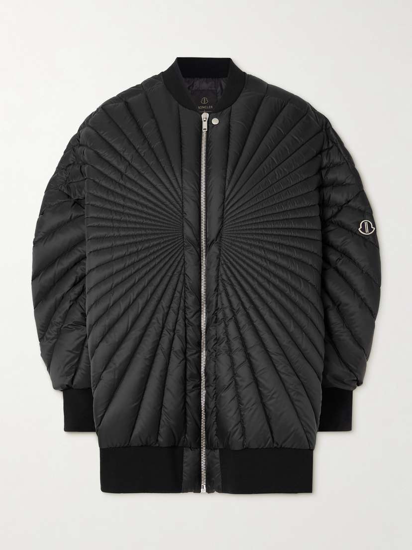 Rick Owens + Moncler Radiance Peter Oversized Appliquéd Quilted Shell Down Jacket