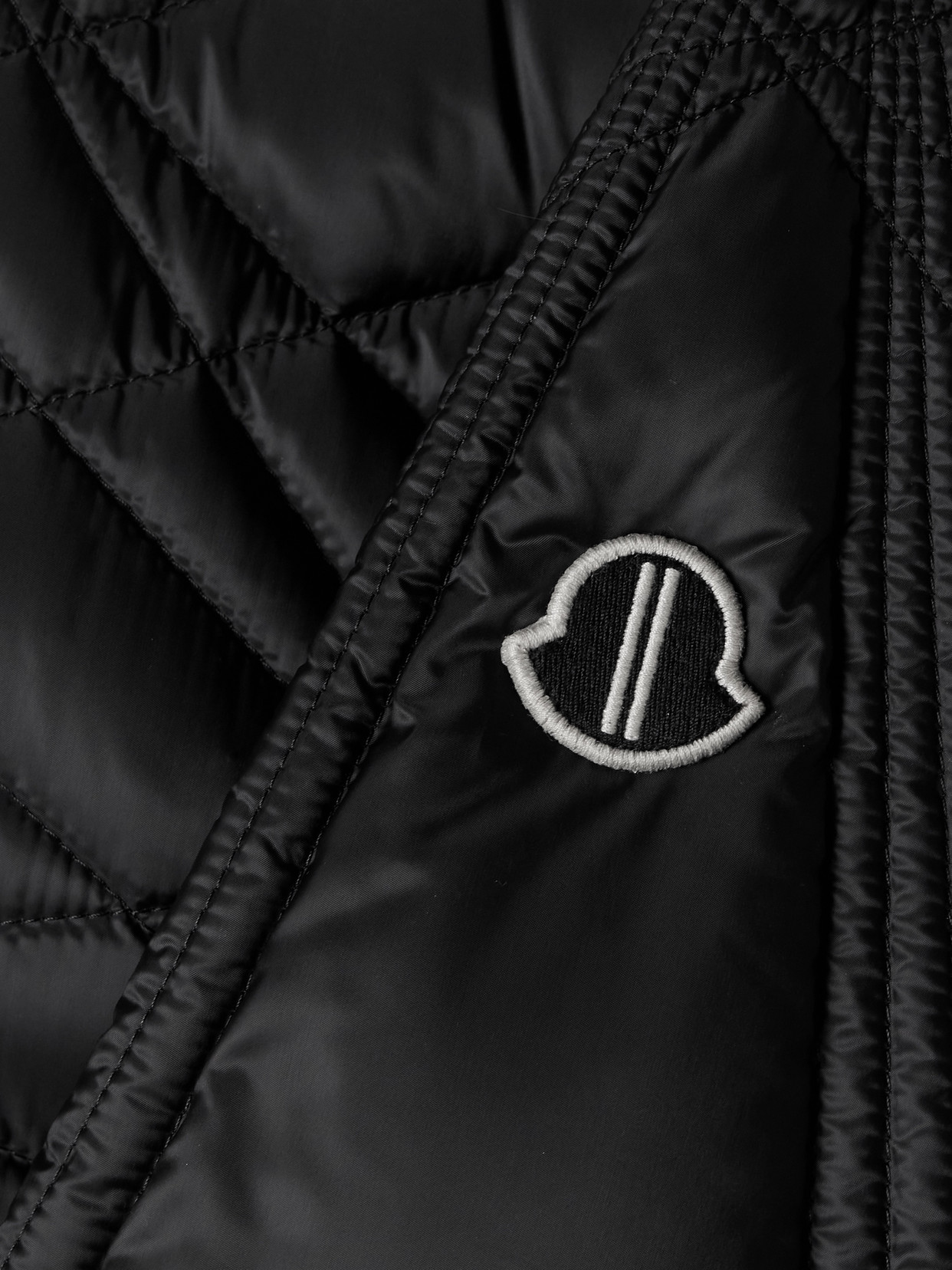 Rick Owens + Moncler Megapenta Quilted Shell Down Jacket In Black