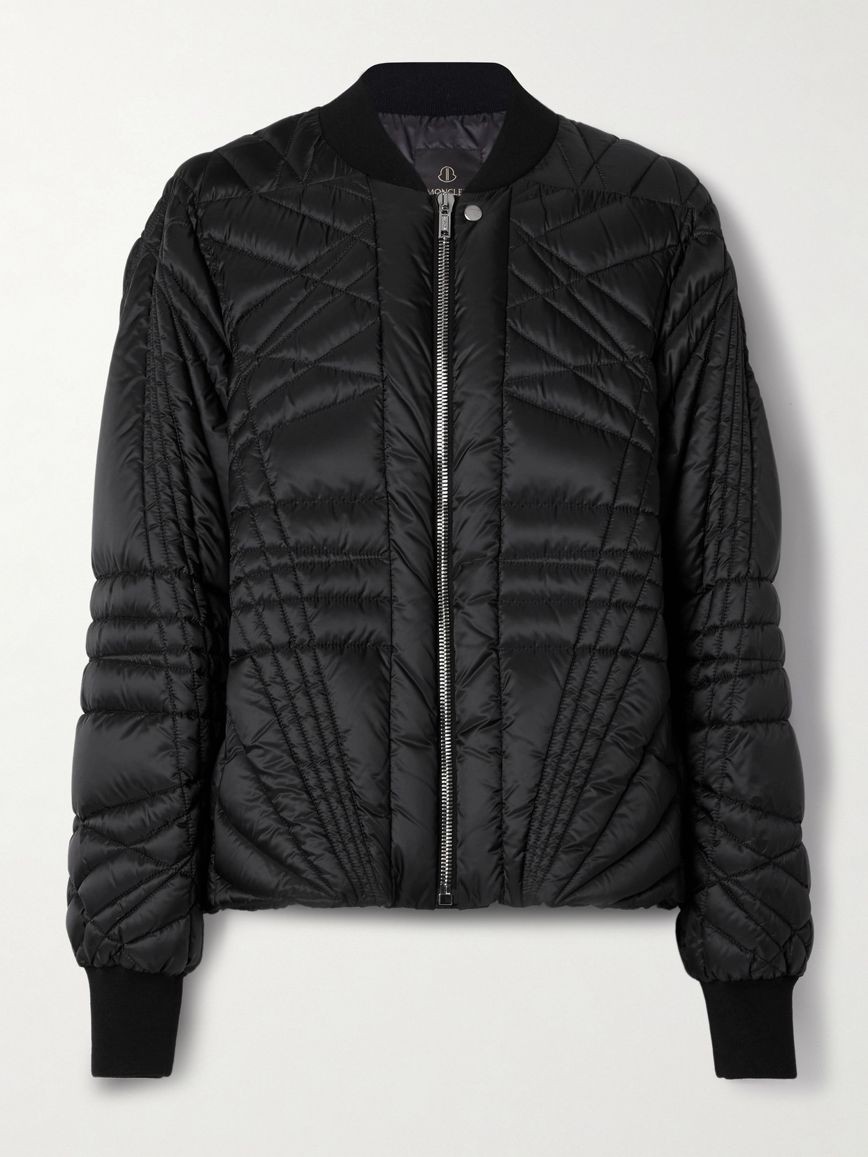 Rick Owens + Moncler Megapenta Quilted Shell Down Jacket In Black
