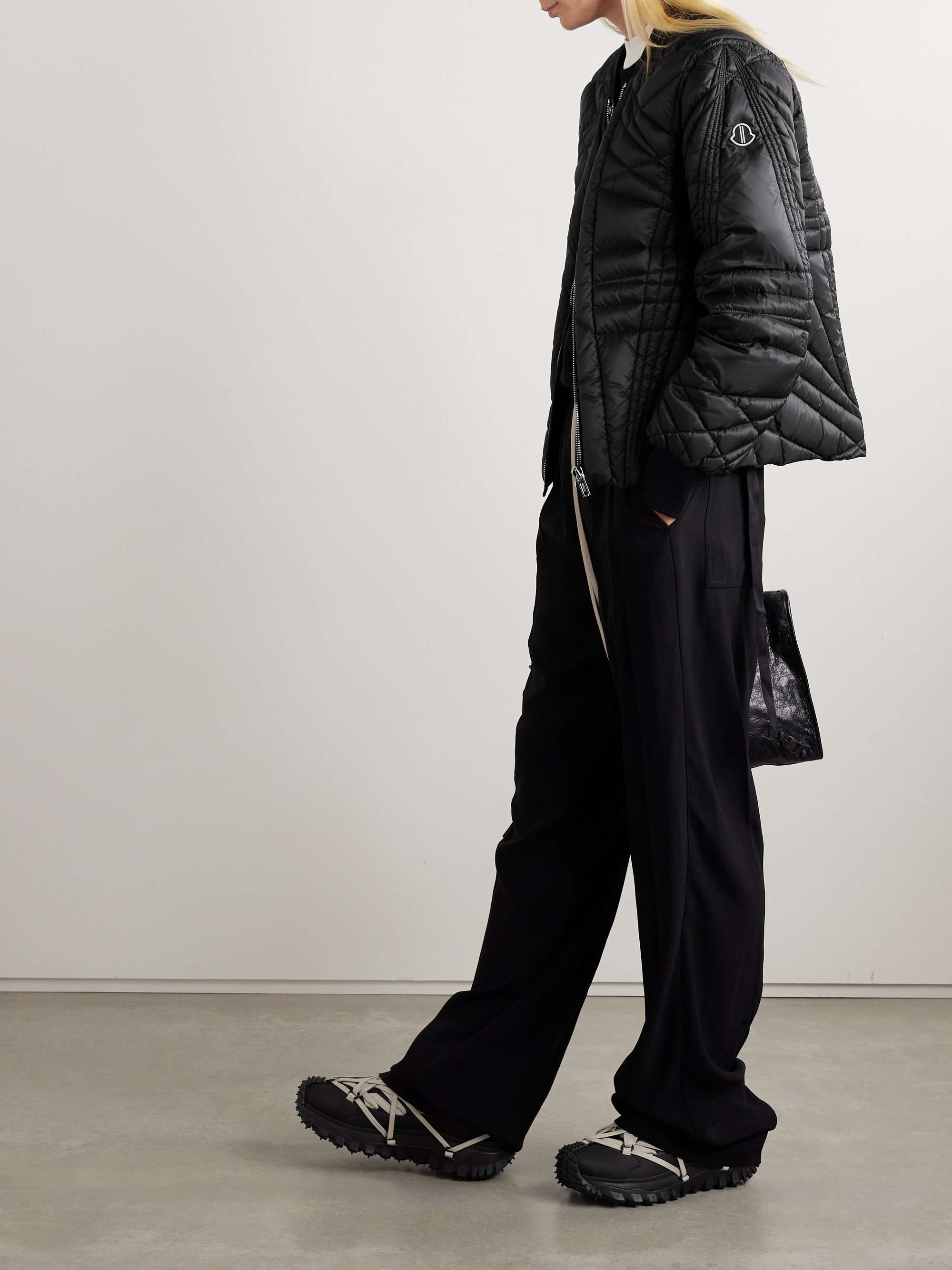 Rick Hardshell RICK OWENS + Moncler Megapenta quilted shell down jacket | NET-A-PORTER