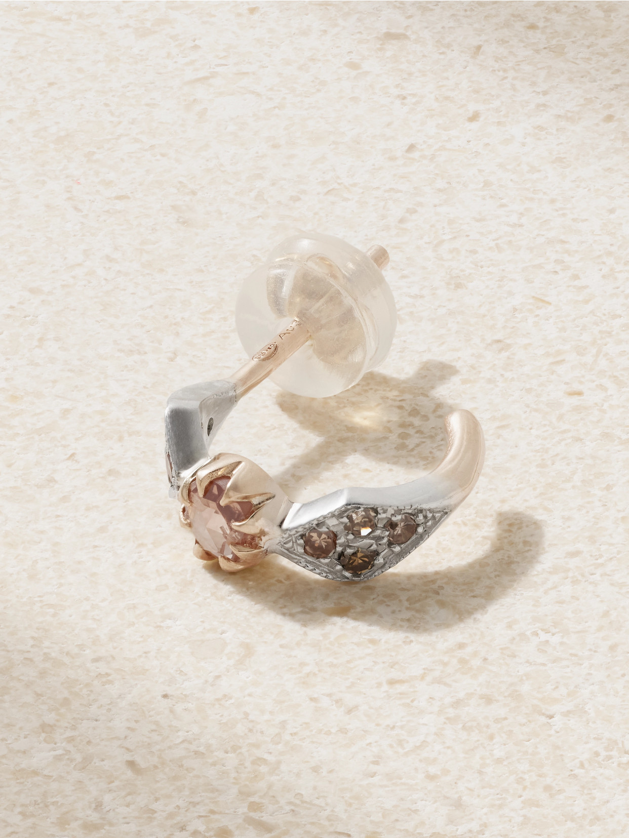 Pascale Monvoisin - Adele N°1 9-karat Gold, Sterling Silver And Diamond Single Earring - One size