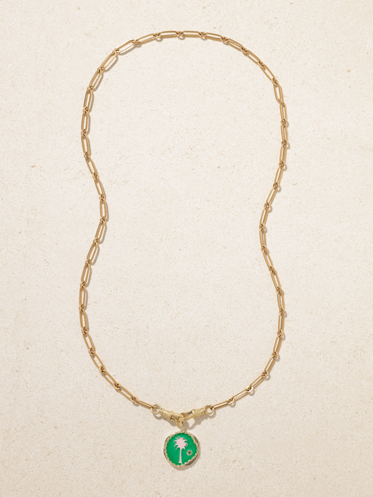 Pascale Monvoisin Debbie N°3 + Faro 9-karat Gold, Silver Resin And Tsavorite Necklace