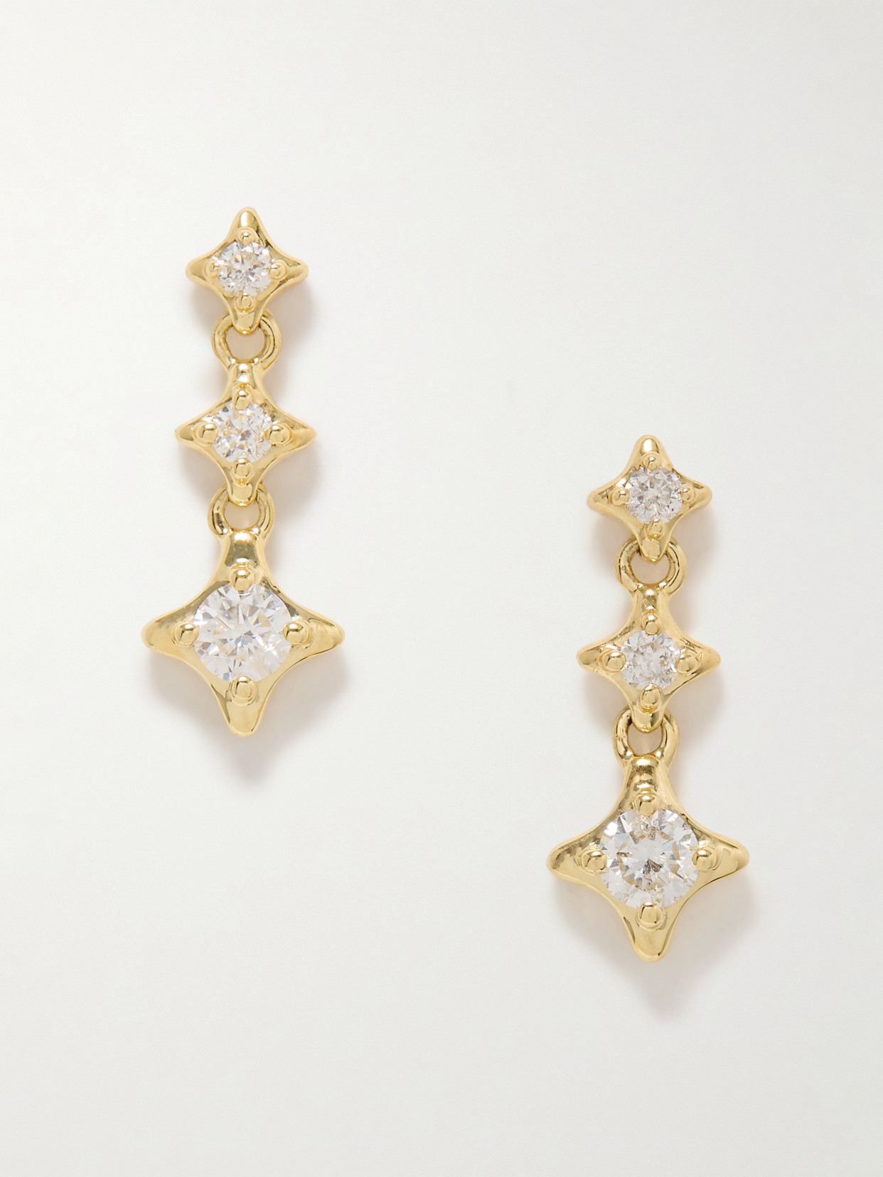 Stone And Strand Bright Lights 14-karat Gold Diamond Earrings