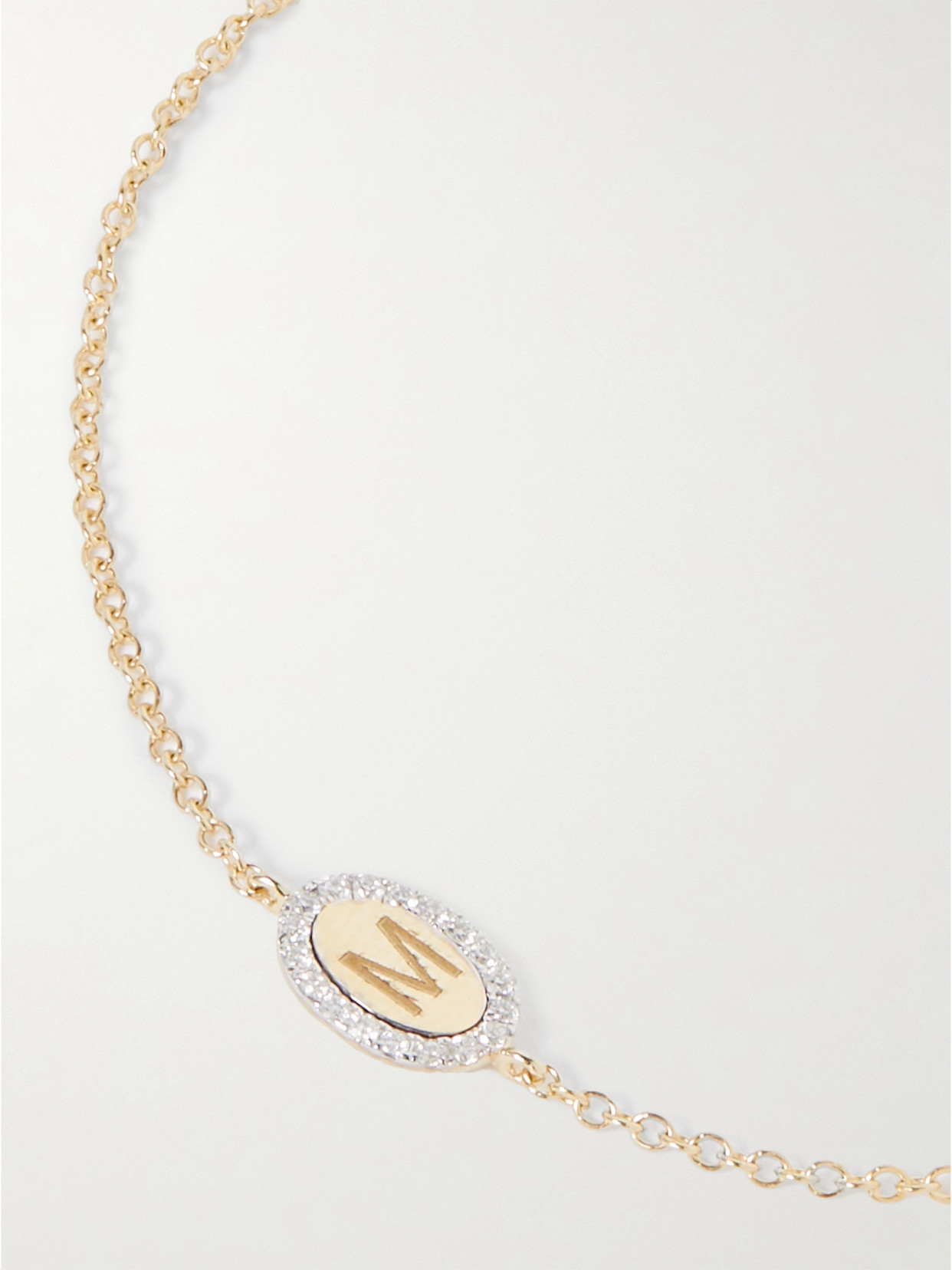Stone And Strand Teeny Marquee 10-karat Gold Diamond Bracelet In Gold