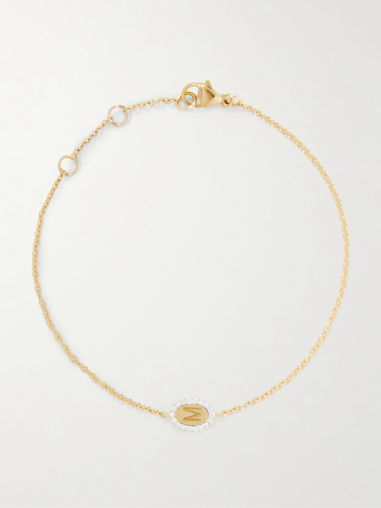 Stone And Strand Teeny Marquee 10-karat Gold Diamond Bracelet In Gold