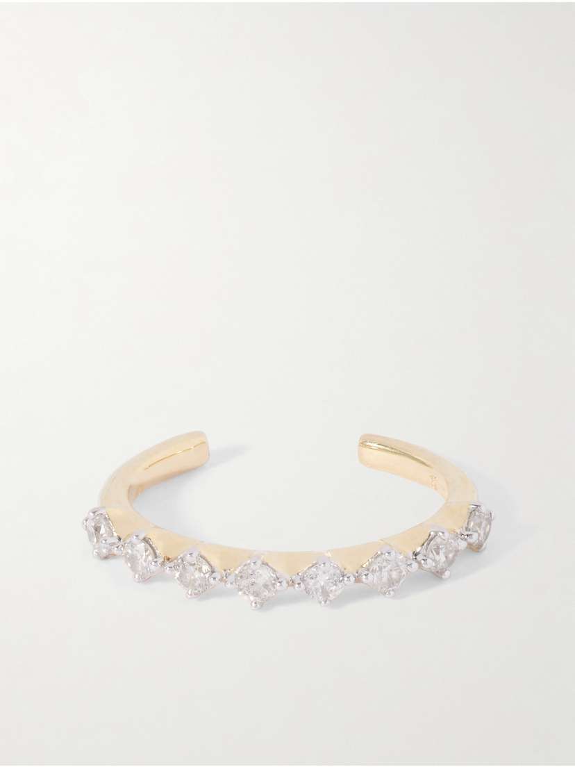 STONE AND STRAND Bright Lights 10-karat Gold Diamond Ear Cuff