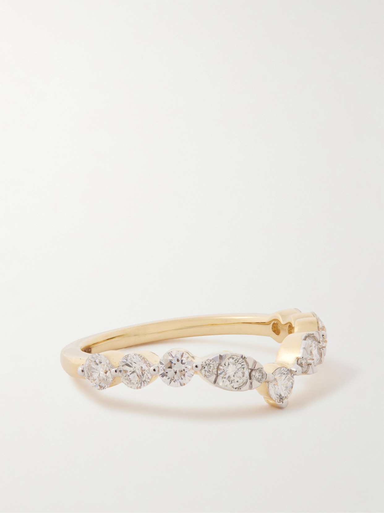 STONE AND STRAND - Muse Tiara 10-karat Gold Diamond Ring - 7