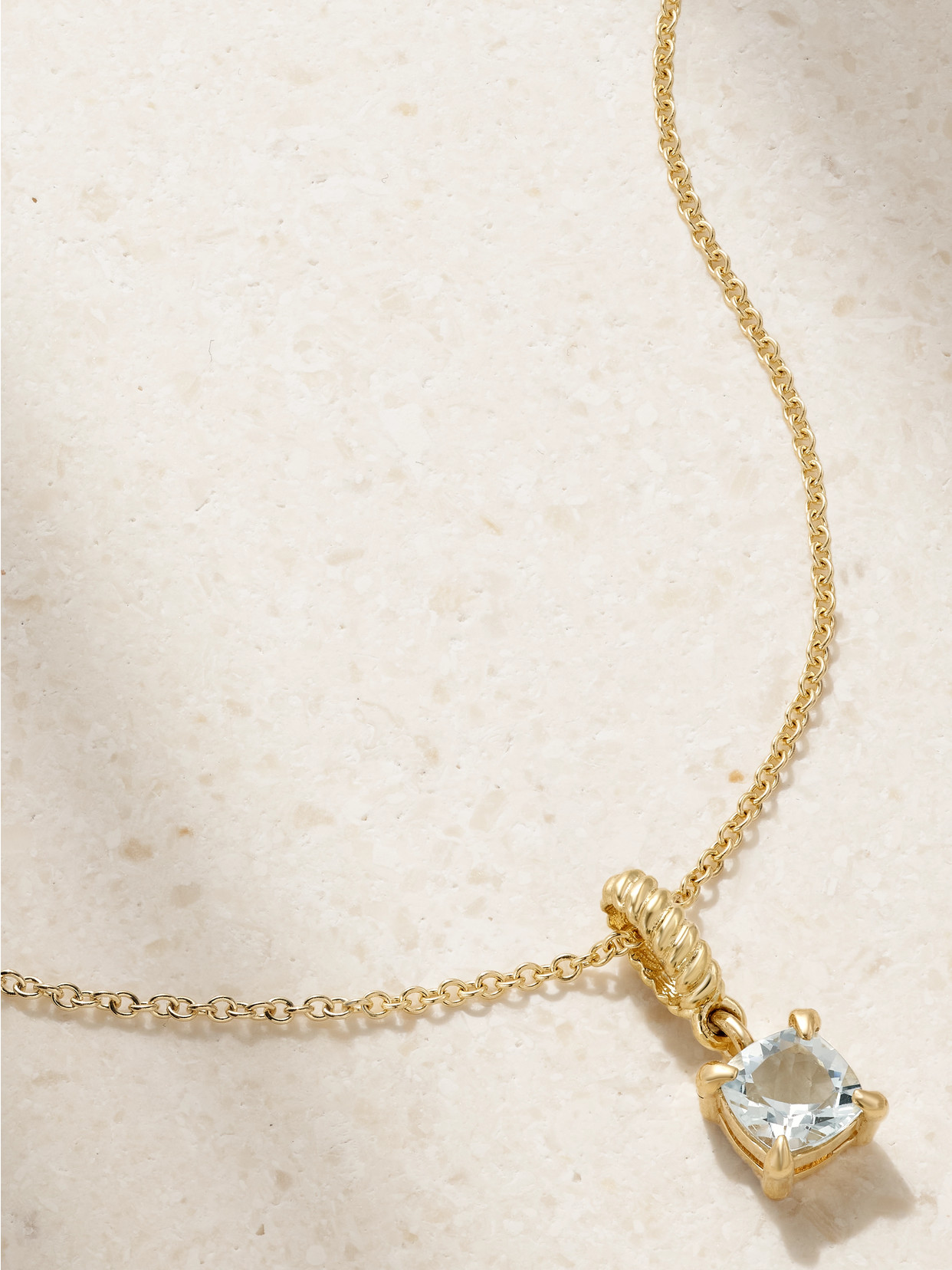 STONE AND STRAND - Blue Lagoon 10-karat Gold Aquamarine Necklace - One size
