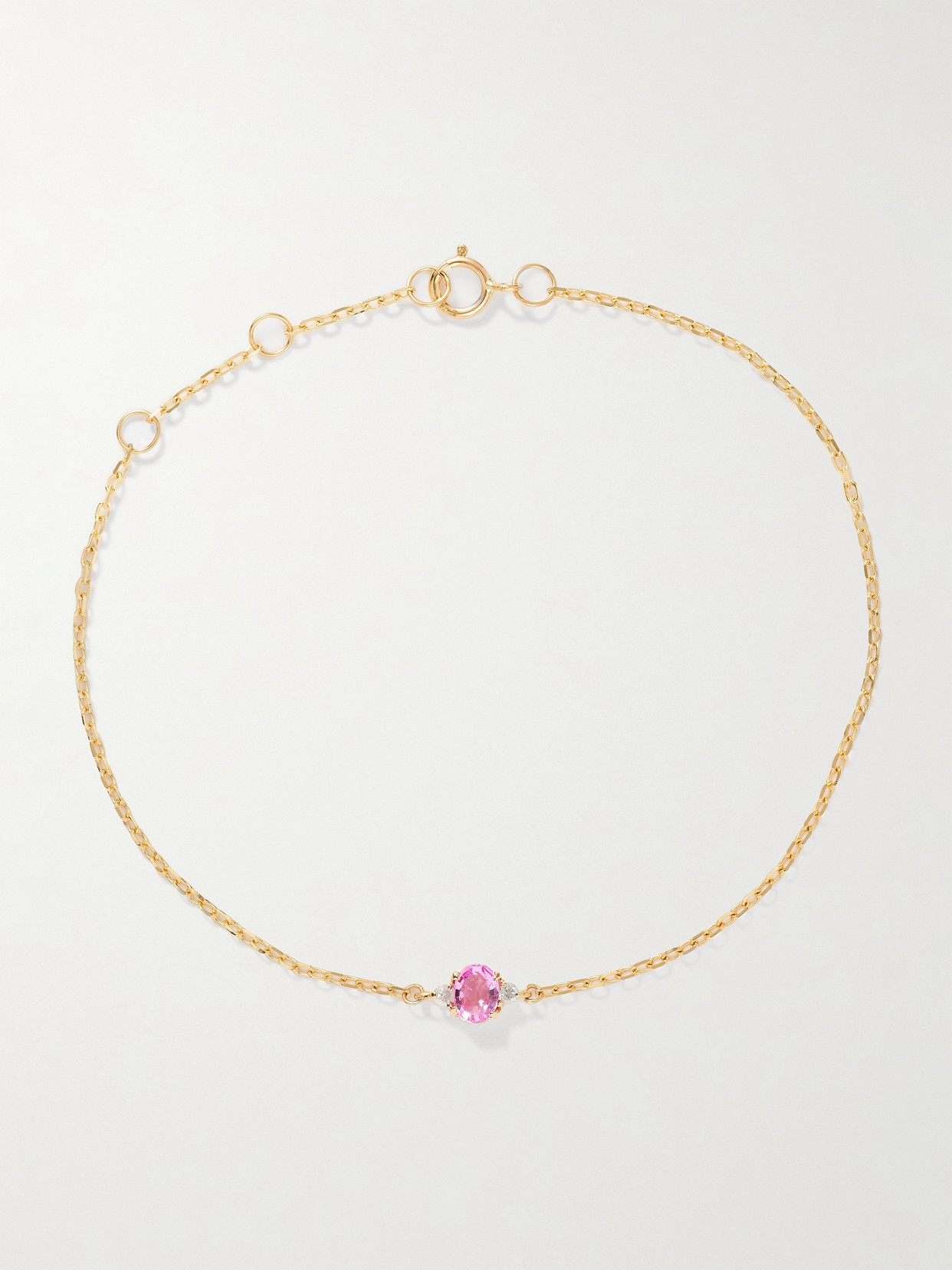 Stone And Strand 10-karat Gold, Sapphire And Diamond Bracelet