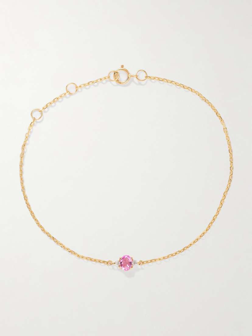 STONE AND STRAND 10-karat Gold, Sapphire And Diamond Bracelet