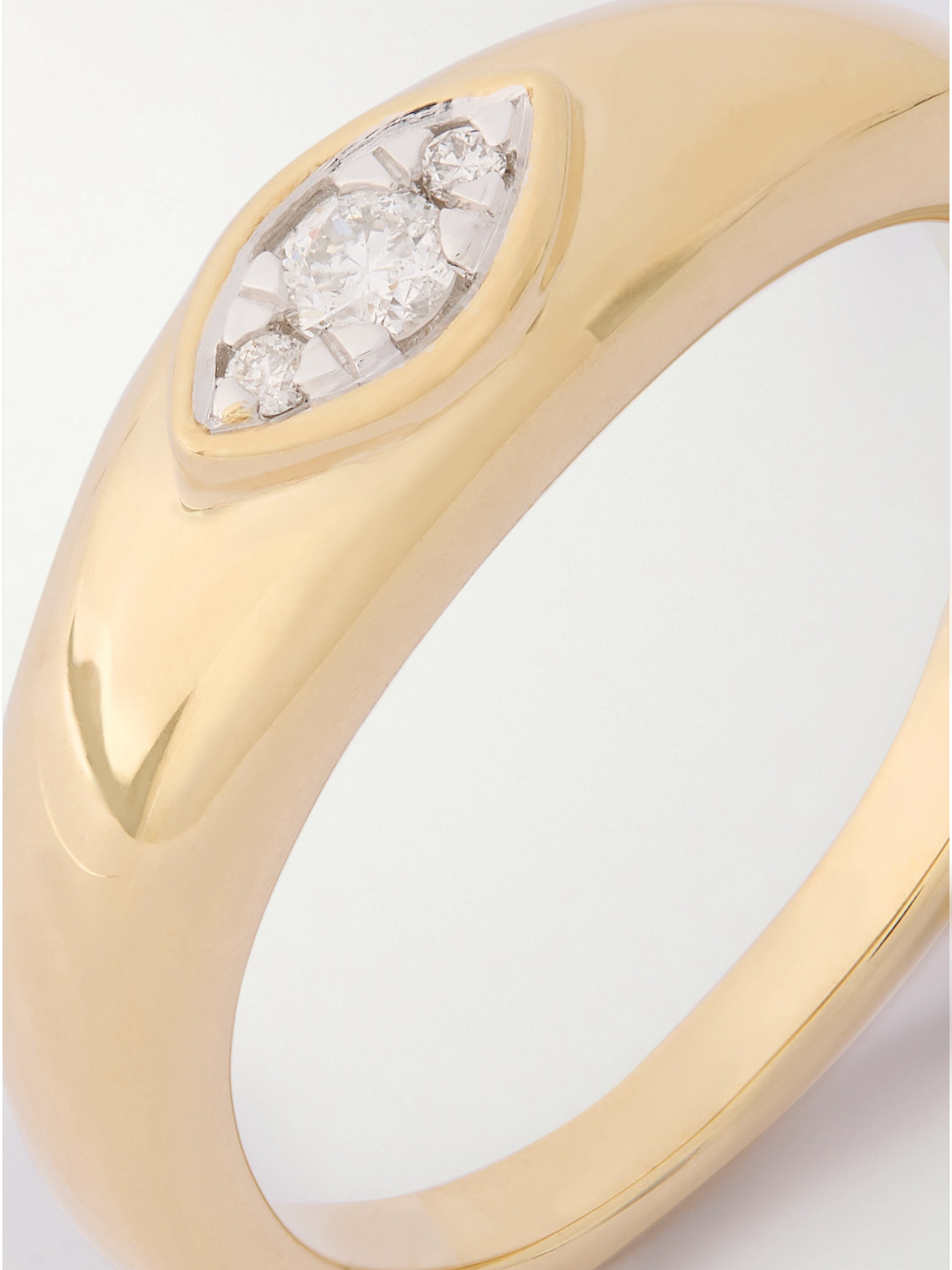 Stone And Strand Muse Dome 10-karat Gold Diamond Ring In Gold